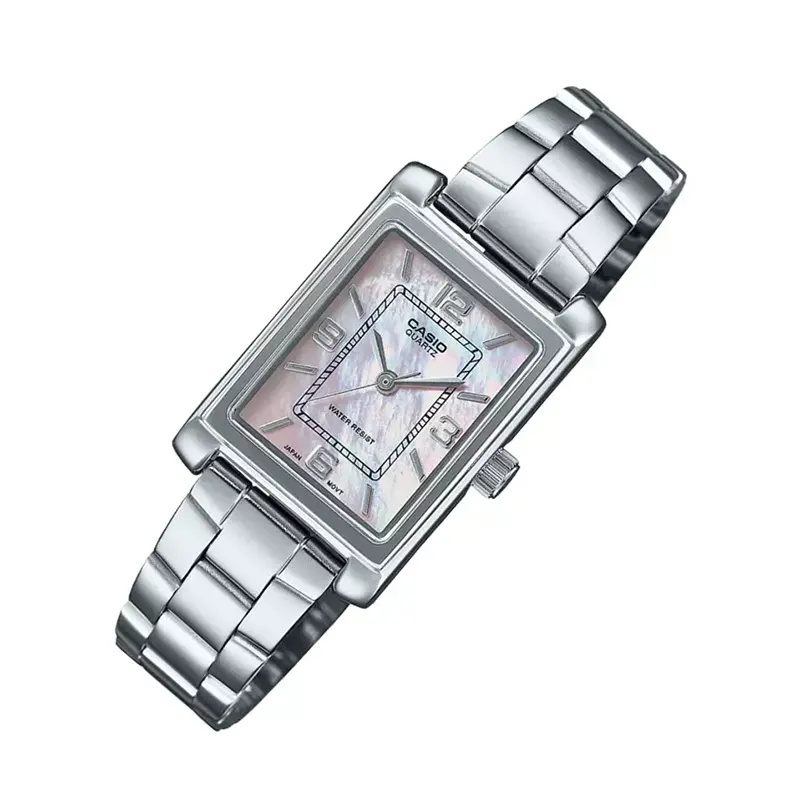 Casio Enticer Quartz MOP Grey Dial Fashion Ladies Watch-  LTP-1234DS-4A